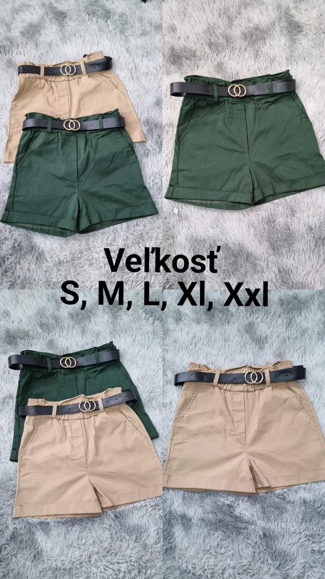 Elastické  Šortky s opaskom 